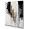 Designart 'Black, White And Gold Expression II' Modern Canvas Wall Art